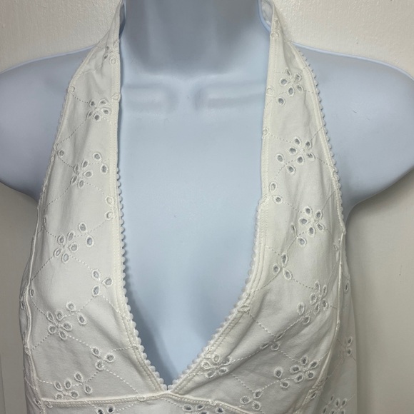 Intimately Free People Full Bloom Ivory Halter Top, Size Large, - Picture 3 of 10